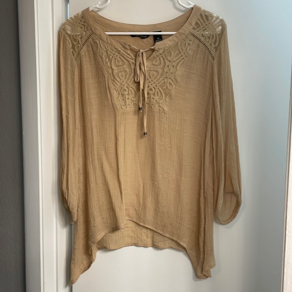 Women’s Tan Longsleeve Blouse